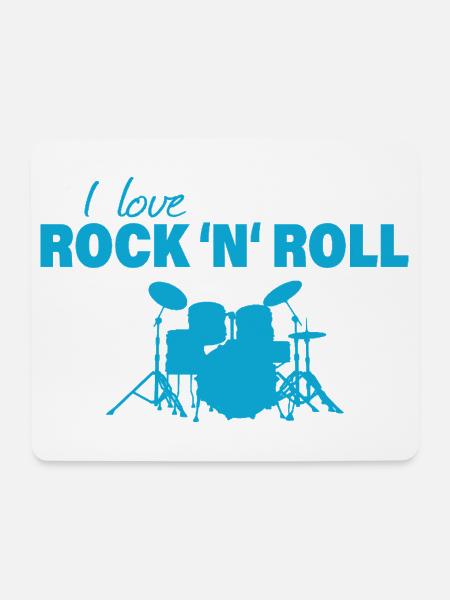 ROCK `N` ROLL - Mousepad (Querformat) - Weiß