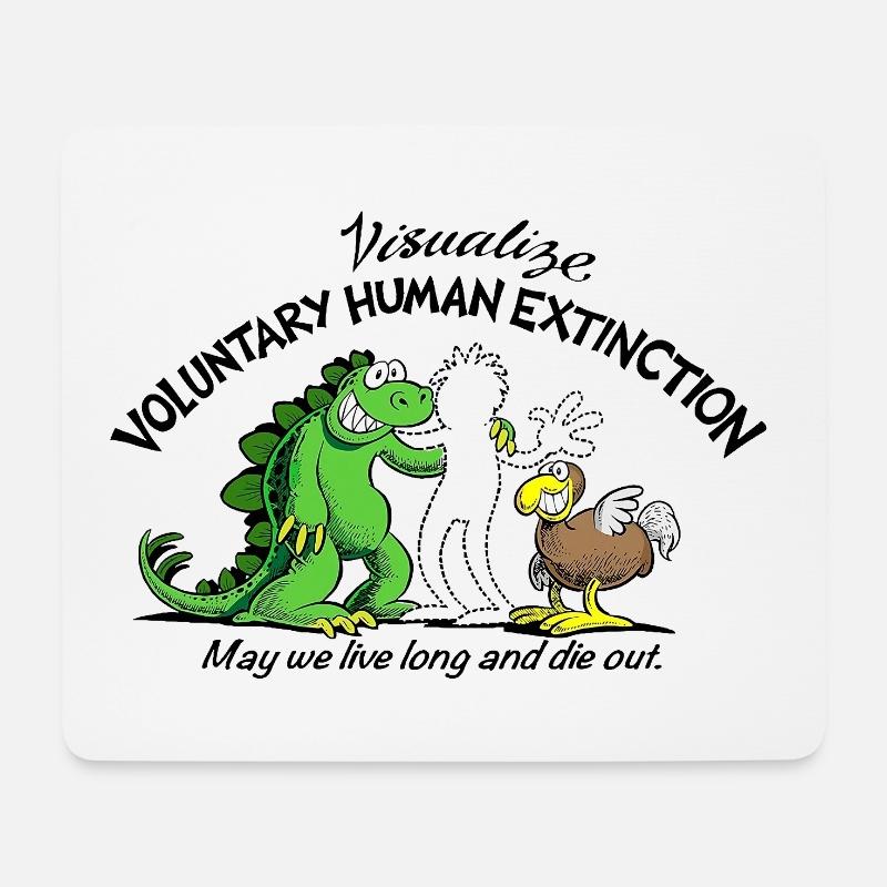 Voluntary Human Extinction Movement VHEMT - Mousepad (Querformat) - Weiß