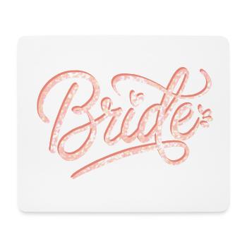 Police de paillettes de mariée - Tapis de souris (format paysage) - blanc - Devant