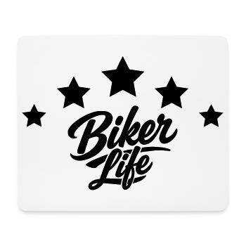 Vie de motard - Tapis de souris (format paysage) - blanc - Devant
