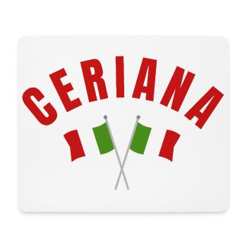 Ceriana avec drapeaux italiens croisés - Tapis de souris (format paysage) - blanc - Devant