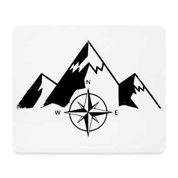 Mountains Compass Nature Outdoor - Mouse Pad (horizontal) - white - Front