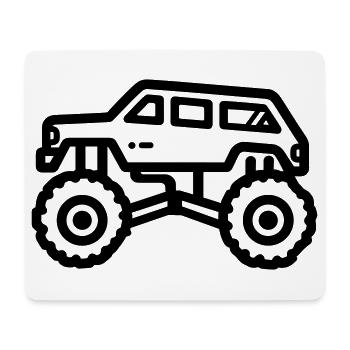 Monster truck - Mouse Pad (horizontal) - white - Front