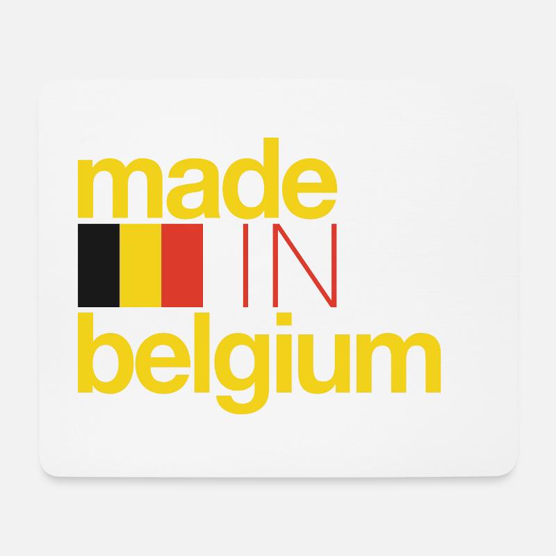 Hergestellt in Belgien - Mousepad (Querformat) - Weiß