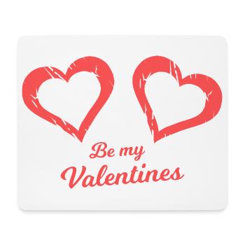 Be my Valentines Herzbrush - Mousepad (Querformat) - Weiß - Vorne