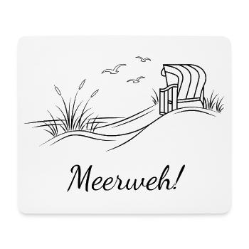 Meerweh! - Mousepad (Querformat) - Weiß - Vorne