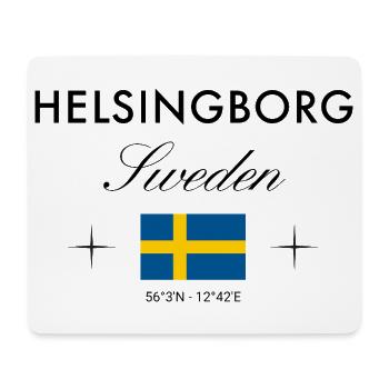 Helsingborg Sweden Coordinates Travel Souvenir - Mouse Pad (horizontal) - white - Front