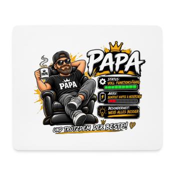 Papa -Lustiges Geschenk- - Mousepad (Querformat) - Weiß - Vorne