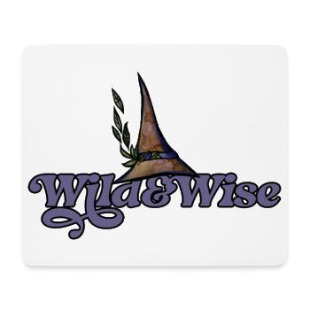 Logo du Chapeau de Sorcière Sauvage et Sage - Tapis de souris (format paysage) - blanc - Devant