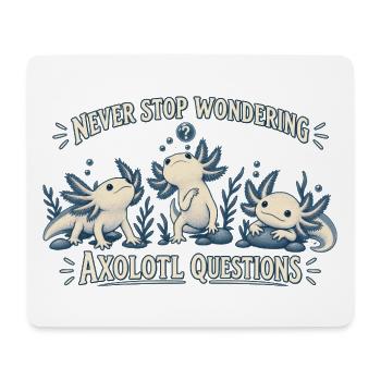 Axolotl Fragen - Mousepad (Querformat) - Weiß - Vorne