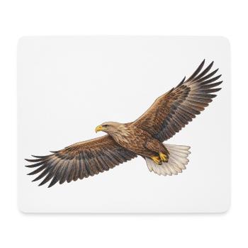Weißwedeladler im majestätischen Flug - Mousepad (Querformat) - Weiß - Vorne