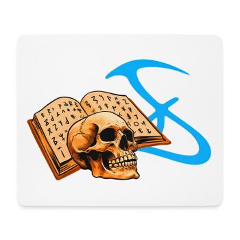Schädelbuch Runenmystik - Mousepad (Querformat) - Weiß - Vorne