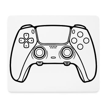 Gamepad Controller Outline Icon - Mousepad (Querformat) - Weiß - Vorne