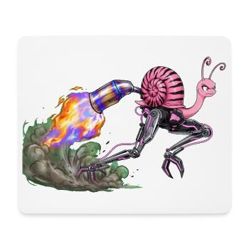 Flamejet Snail Robo Drive - Mousepad (Querformat) - Weiß - Vorne