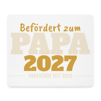 Befördert zum Papa 2027 – für dunkle Shirts - Mousepad (Querformat) - Weiß - Vorne