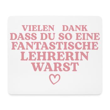 Beste Lehrerin Abschied Lehrkraft Pension - Mousepad (Querformat) - Weiß - Vorne