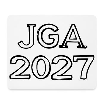 JGA 2027 Schriftzug handgezeichnet - Mousepad (Querformat) - Weiß - Vorne