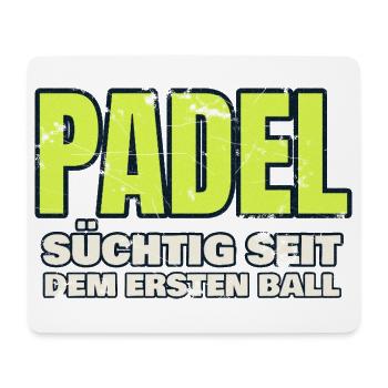 Padel - süchtig seit dem ersten Ball - Vintage - Mousepad (Querformat) - Weiß - Vorne