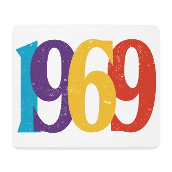 Geboren 1969 Geburtstagsgeschenk Geburtstag 69 - Mousepad (Querformat) - Weiß - Vorne
