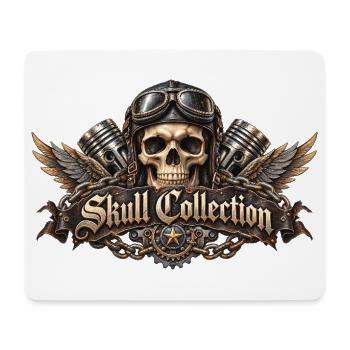 Skull biker biker wings Skull Collection - Mousepad (Querformat) - Weiß - Vorne