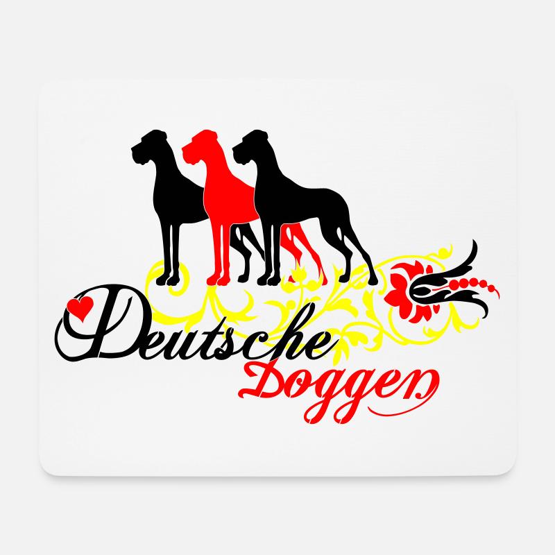 Dogues allemands - Tapis de souris (format paysage) - blanc
