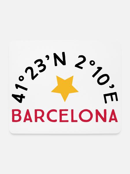 Barcelona - Mousepad (Querformat) - Weiß