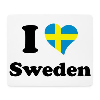 I love Sweden - Mouse Pad (horizontal) - white - Front