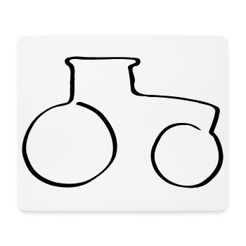 Linientraktor - Mousepad (Querformat) - Weiß - Vorne
