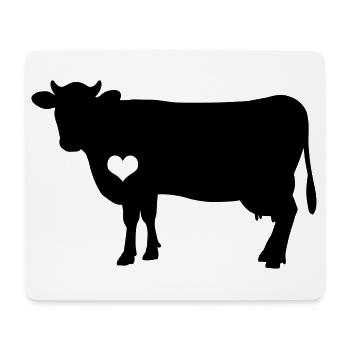 Vache vache ferme agriculture cadeau - Tapis de souris (format paysage) - blanc - Devant