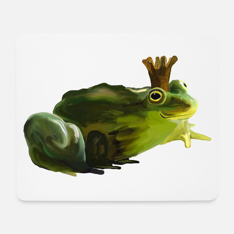 Froschkönig - Mousepad (Querformat) - Weiß