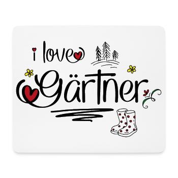 Gärtner - Mousepad (Querformat) - Weiß - Vorne