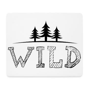 Icône de symbole de forêt extérieure Wild Survival Bushcraft - Tapis de souris (format paysage) - blanc - Devant