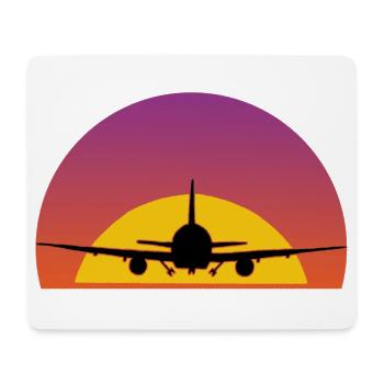 Voyage en avion - Tapis de souris (format paysage) - blanc - Devant