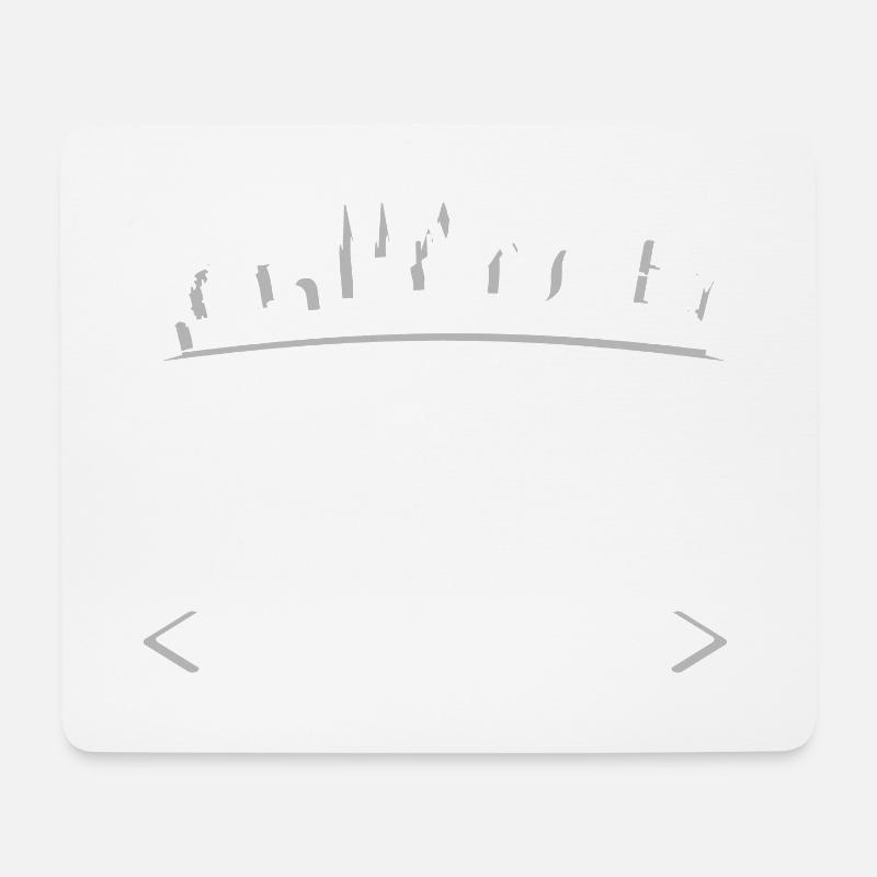 New Yorker Skyline hatte Glück - Mousepad (Querformat) - Weiß