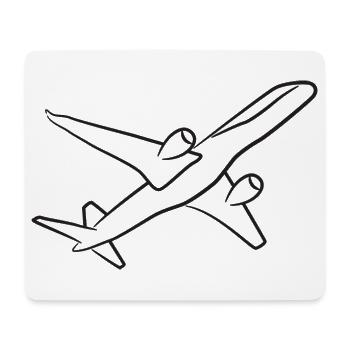 Avion - Tapis de souris (format paysage) - blanc - Devant