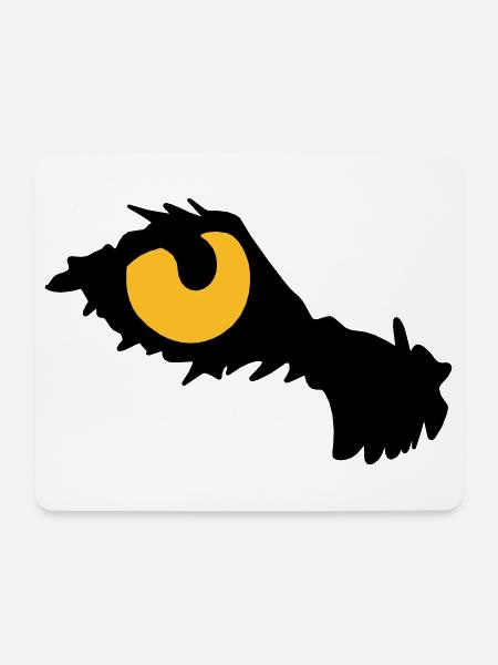 Auge des Tigers - Mousepad (Querformat) - Weiß