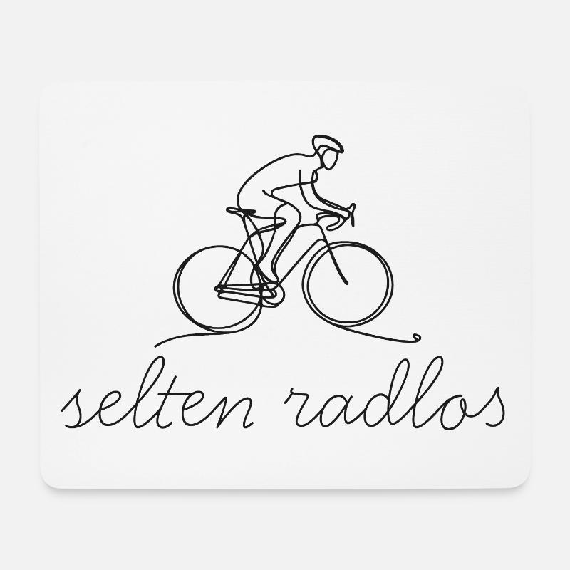 selten radlos oneline radfahren fahrradkurier - Mousepad (Querformat) - Weiß