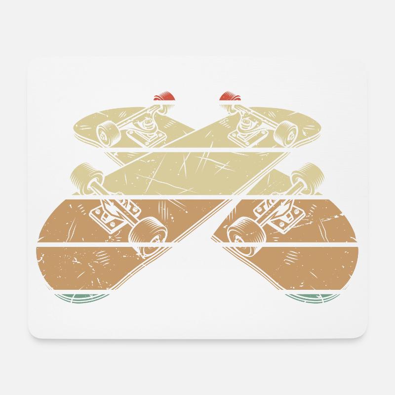 Skateboard Vintage Gaming - Mouse Pad (horizontal) - white