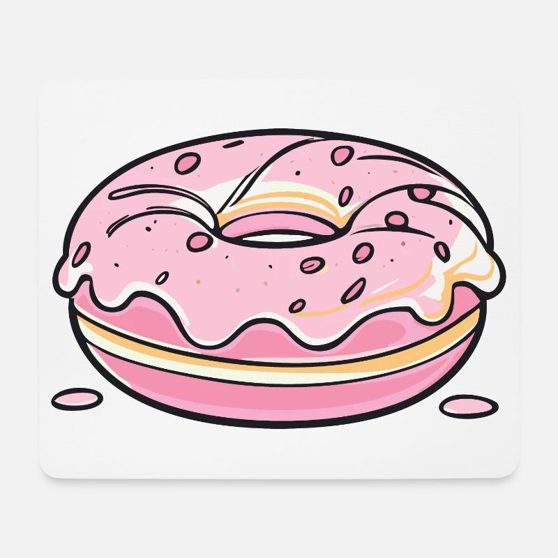 Donut - pink - Mouse Pad (horizontal) - white