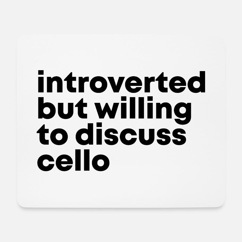 Cello - Mousepad (Querformat) - Weiß