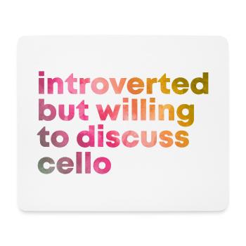 Cello - Mousepad (Querformat) - Weiß - Vorne