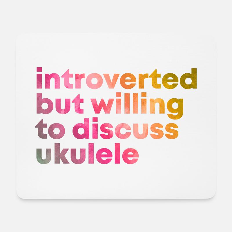 Ukulele - Mousepad (Querformat) - Weiß