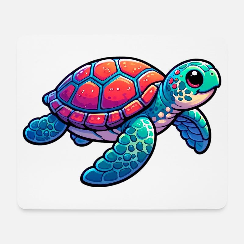 Schildkröte - Mousepad (Querformat) - Weiß