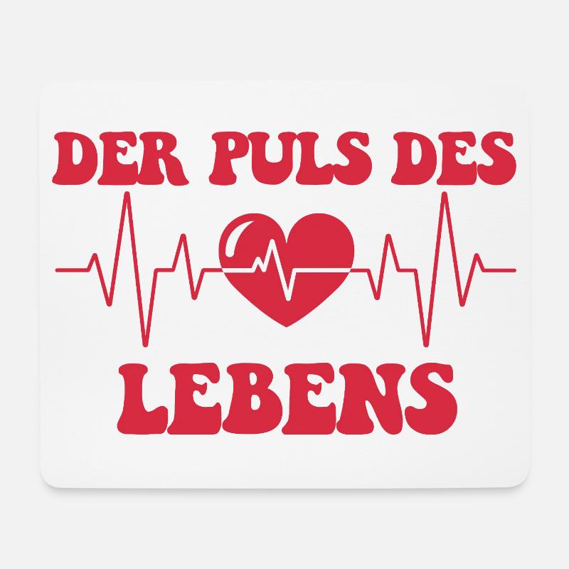 Werdende Mutter DER PULS DES LEBENS Lustig - Mousepad (Querformat) - Weiß