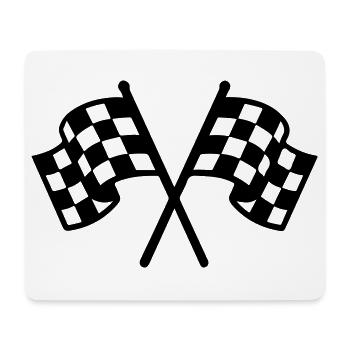 Racing flag icon - Mouse Pad (horizontal) - white - Front