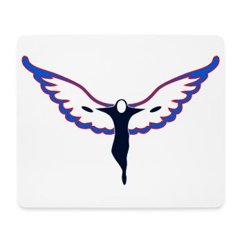 Wing Hero Silhouette - Mouse Pad (horizontal) - white - Front