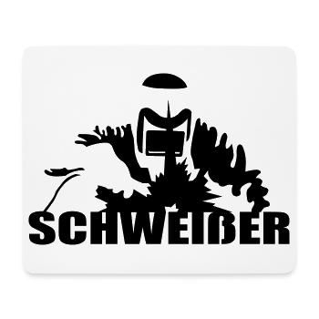 Schweißer - Mousepad (Querformat) - Weiß - Vorne