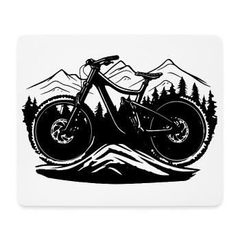 Mountain biking - Mouse Pad (horizontal) - white - Front