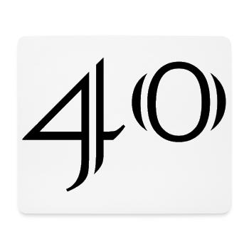 40. 40 YEARS. 40th ANNIVERSARY. 40 YEARS ANNIVERSARY. - Mouse Pad (horizontal) - white - Front