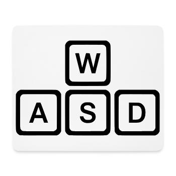 WASD Keys PC Gaming Nerd Vector - Mouse Pad (horizontal) - white - Front